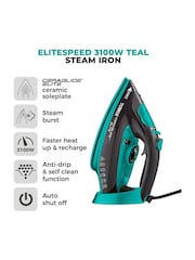 Tower Black and Teal Ceraglide 3100W Steam Iron - Image 2 of 8