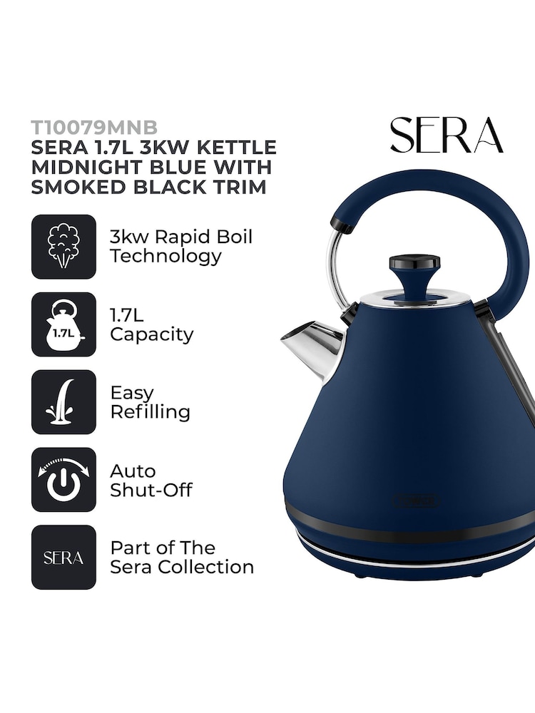 Tower Midnight Blue Sera 1.7L 3KW Kettle - Image 2 of 8