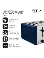 Tower Midnight Blue Sera 4 Slice Toaster - Image 2 of 8