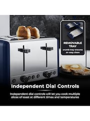 Tower Midnight Blue Sera 4 Slice Toaster - Image 6 of 8