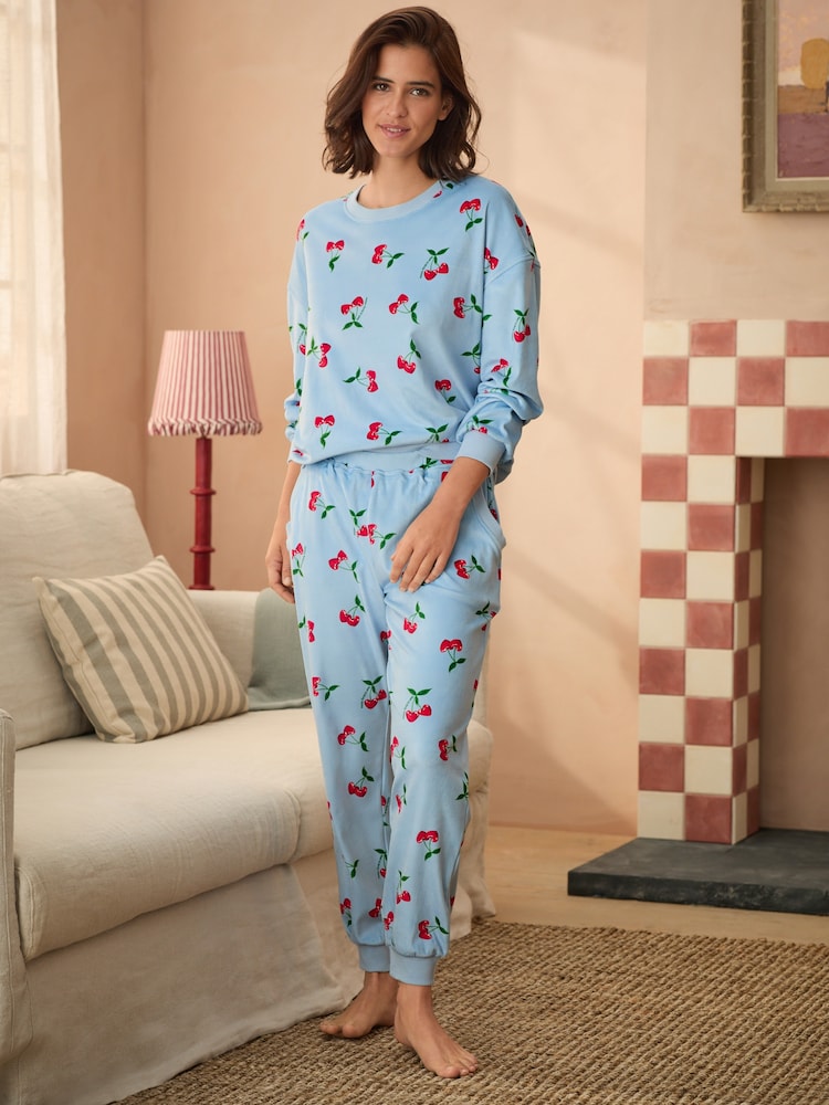 Bath & Body Works Blue Cherry Cosy Twosie Pyjamas - Image 2 of 10