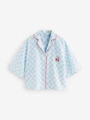 Bath & Body Works Blue Cherry 100% Cotton Check Pyjamas Set - Image 9 of 12
