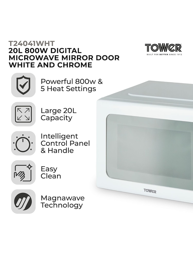 Tower White 20L 800W Digital Microwave - Image 2 of 8