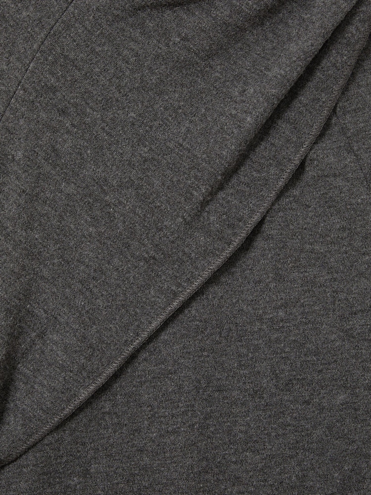 Reiss Grey Catlyn Jersey Drape Asymmetric Midi Dress - Image 7 of 7