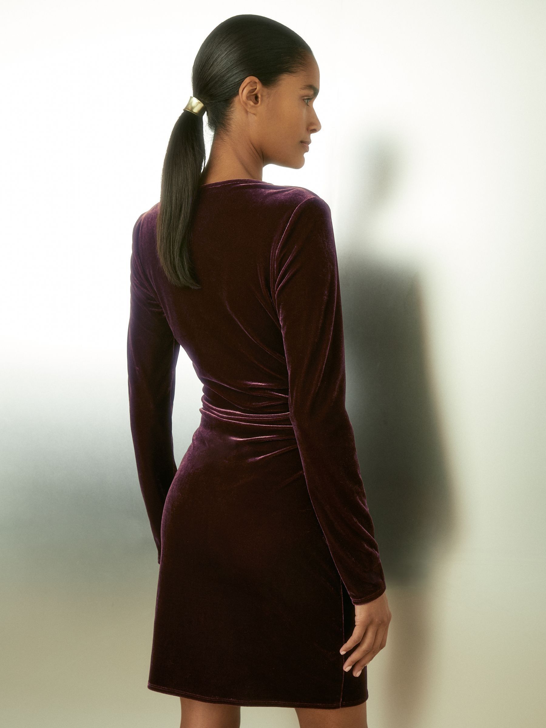 Velvet cut out dress outlet