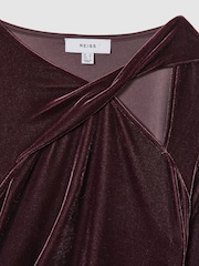 Reiss Berry Alba Velvet Cut-Out Mini Dress - Image 6 of 6