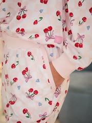 Bath & Body Works Pink Check Cherry 100% Cotton Pyjamas - Image 5 of 5