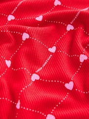 Bath & Body Works Red Henley Heart Waffle Twosie Pyjamas - Image 11 of 11