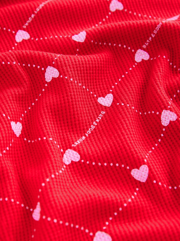 Bath & Body Works Red Henley Heart Waffle Twosie Pyjamas - Image 11 of 11