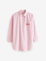 Bath & Body Works Pink Stripe 100% Cotton Night Shirt - Image 6 of 8