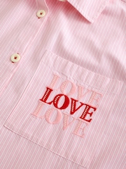 Bath & Body Works Pink Stripe 100% Cotton Night Shirt - Image 8 of 8