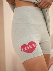 Bath & Body Works Grey Heart Love Cycling Short Pyjamas Set - Image 5 of 5