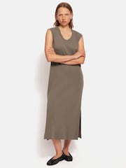 Jigsaw Brown 100% Cotton Column T-Shirt Dress - Image 3 of 6
