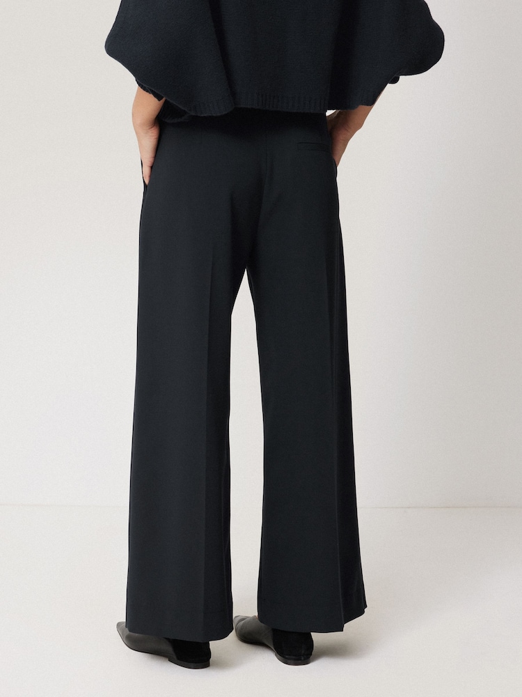 Jigsaw Blue Modern Crepe Sailor Trousers - Image 2 of 7