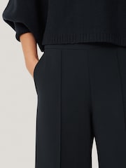 Jigsaw Blue Modern Crepe Sailor Trousers - Image 3 of 7