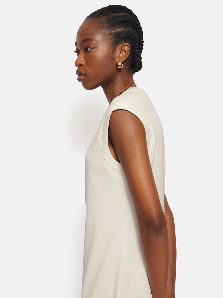Jigsaw Cream 100% Cotton Column T-Shirt Dress - Image 2 of 6
