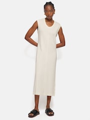 Jigsaw Cream 100% Cotton Column T-Shirt Dress - Image 3 of 6