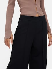 Jigsaw Black Modern Crepe Sailor Trousers - Image 4 of 5