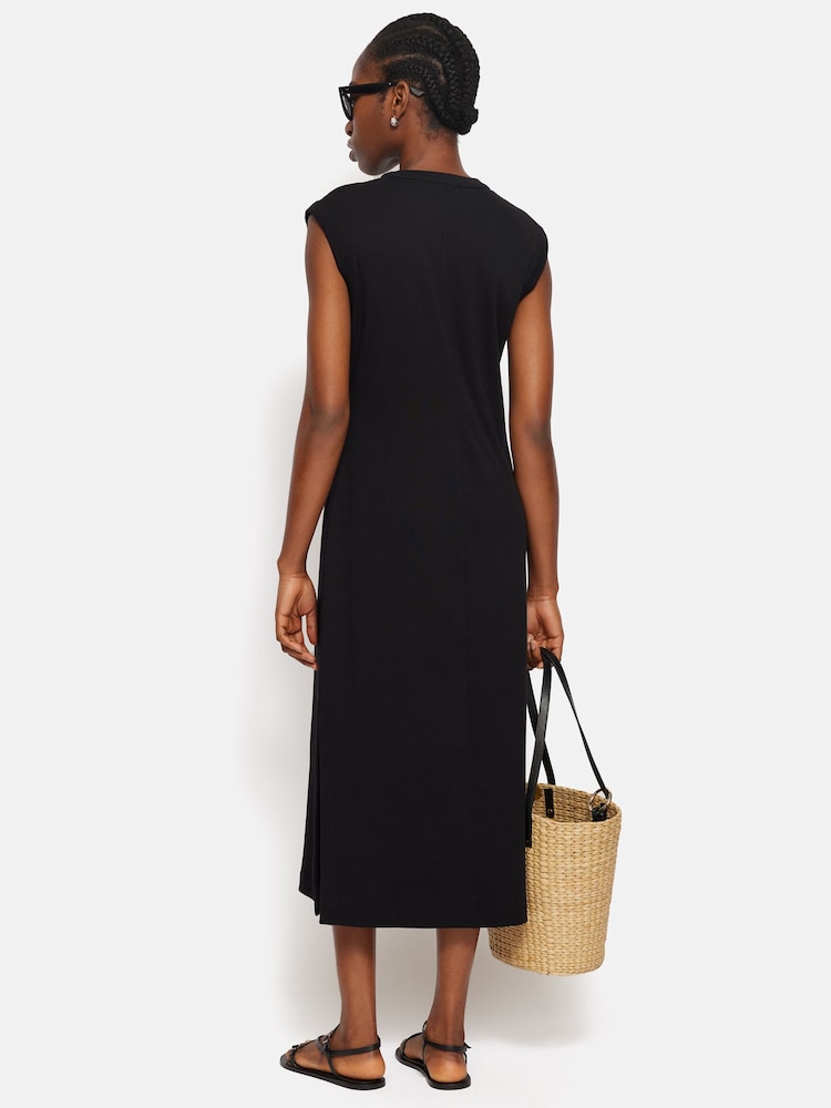 Jigsaw Black 100% Cotton Column T-Shirt Dress - Image 5 of 5