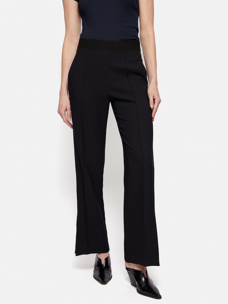 Jigsaw Black Bi Stretch Split Hem Joggers - Image 2 of 6