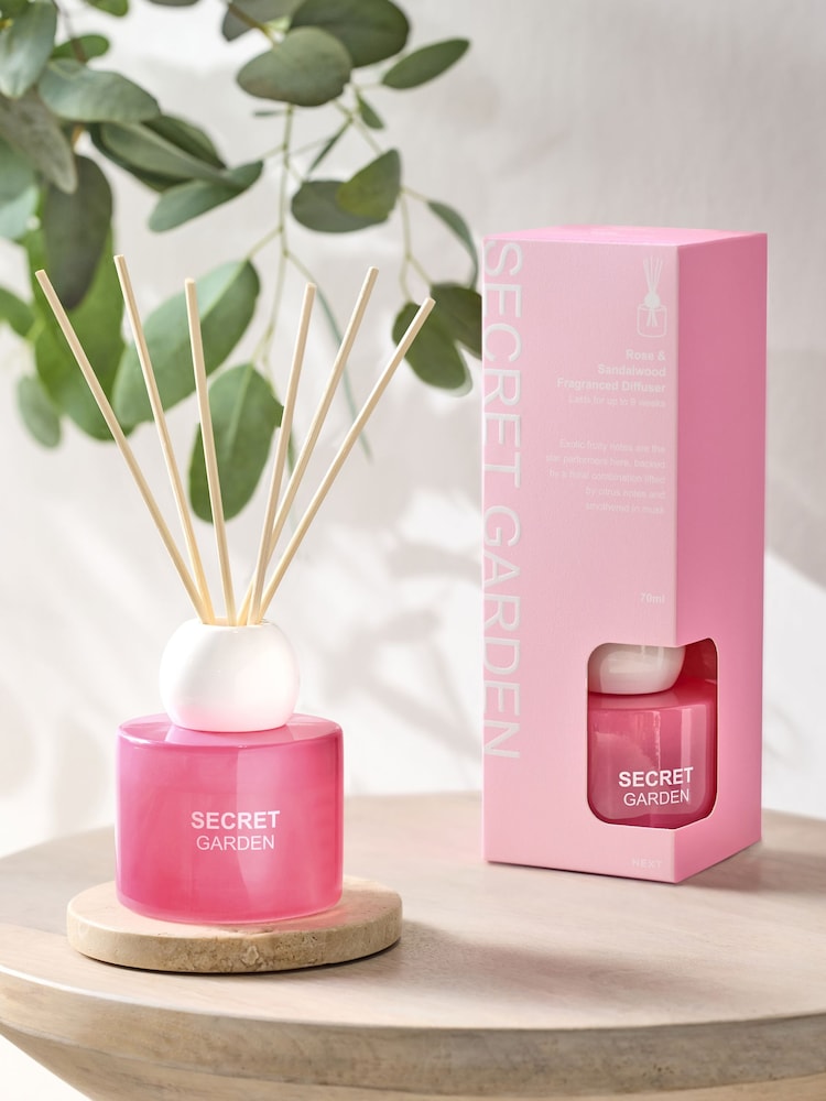 Rose and Sandalwood 70ml Fragranced Reed Diffuser - Image 1 of 4 Rose and Sandalwood 70ml Fragranced Reed Diffuser - Image 1 of 4