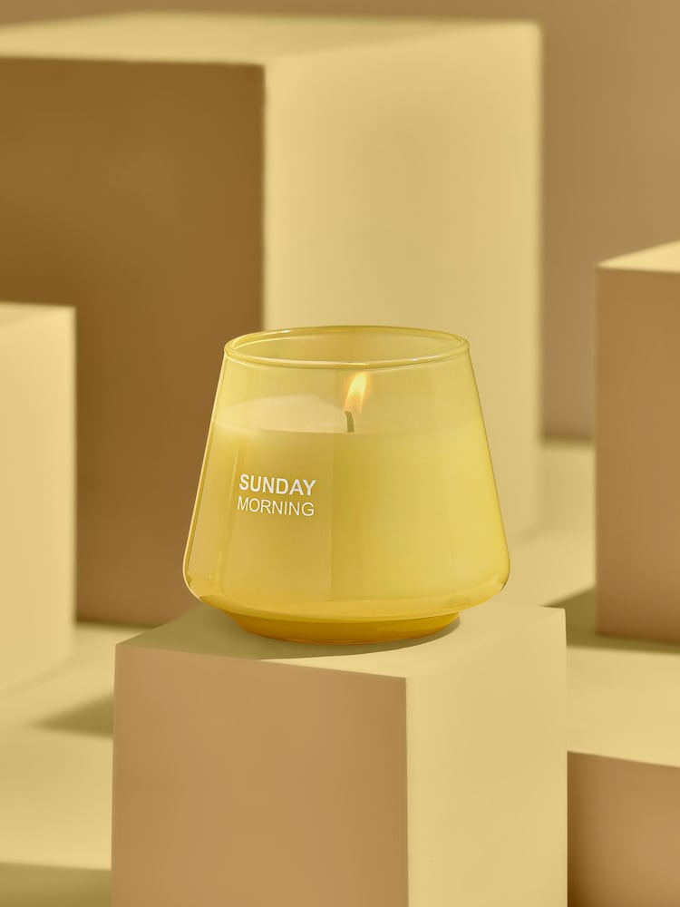 Yellow Lemon and Orange Flower Scented Candle - Image 2 of 5