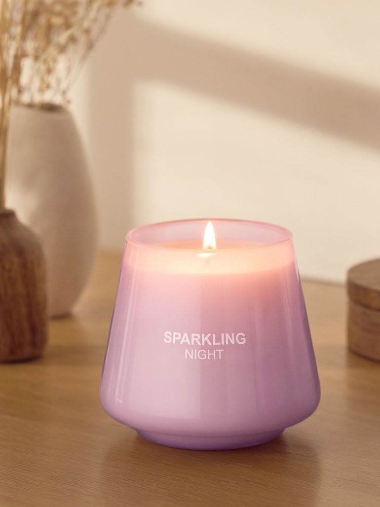 Lilac Purple Cherry and White Musk Scented Candle - Image 1 of 4 Lilac Purple Cherry and White Musk Scented Candle - Image 1 of 4