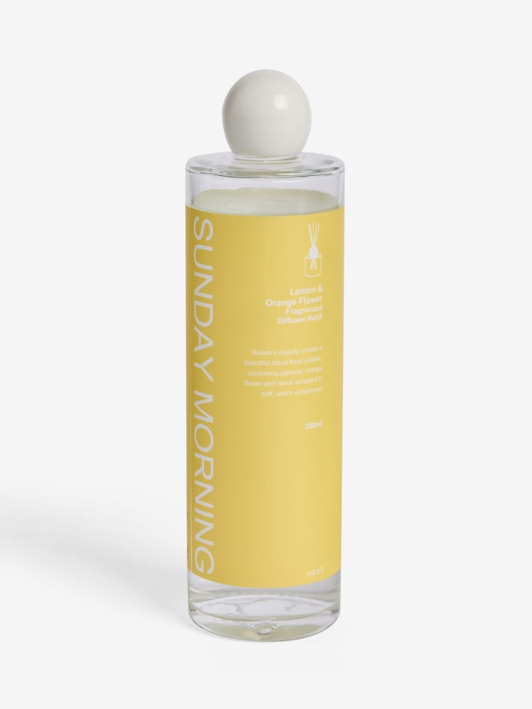 Lemon and Orange Flower 200ml Fragranced Reed Refill Diffuser - Image 4 of 4