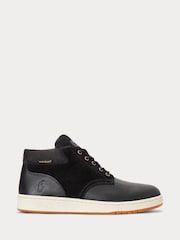 Черный - Polo Ralph Lauren Waterproof Leather-Suede Trainers - Image 1 of 4