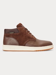 Polo Ralph Lauren Waterproof Leather-Suede Trainers - Image 1 of 4