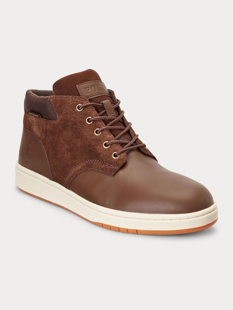 Polo Ralph Lauren Waterproof Leather-Suede Trainers - Image 2 of 4