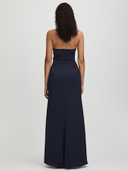 Halston атлас бретелька на шею платье макси - Image 4 of 5