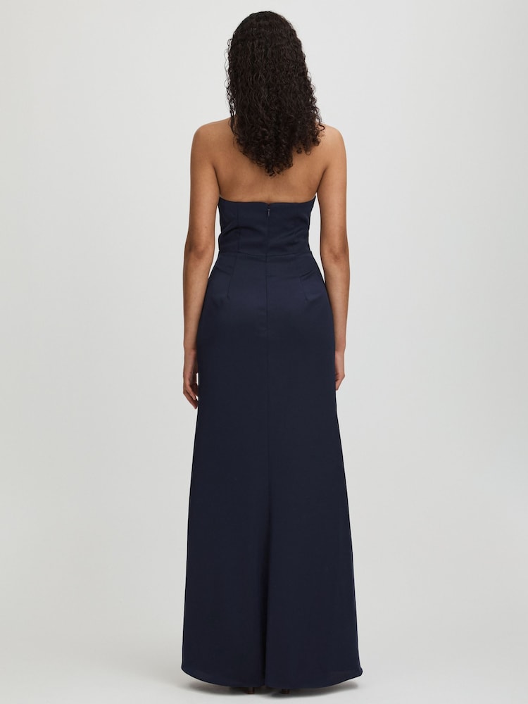 فستان ماكسي ستان بحمَّالة رقبة من Halston - Image 4 of 5