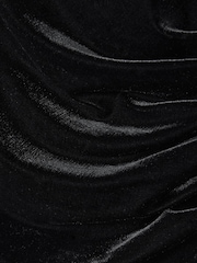 Reiss Black Brooke Off-the-Shoulder Velvet Dress - Image 5 of 5