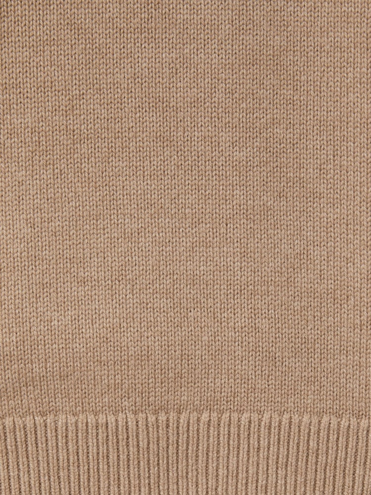 Reiss Camel Brown Cloud Wool-Blend Raglan-Sleeve Jumper - Image 5 of 5