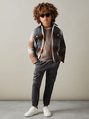 Stahlgrau - Reiss Aymos Corduroy Drawstring Trousers - Bild 2 von 4