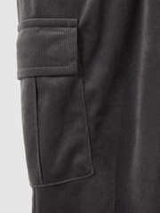 Stahlgrau - Reiss Aymos Corduroy Drawstring Trousers - Bild 4 von 4