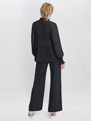 Gina Bacconi Delphine Pleat Frill Neck Blouse - Image 2 of 4
