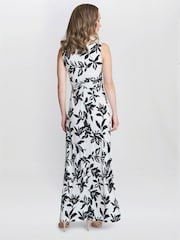 Gina Bacconi Jacquelin Jersey Maxi White Dress - Image 2 of 6