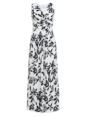 Gina Bacconi Jacquelin Jersey Maxi White Dress - Image 6 of 6
