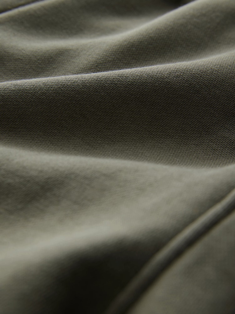 Khaki Green Open Cotton Rich Jersey Cargo Joggers - Image 9 of 10
