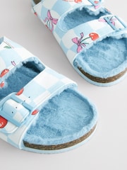 Bath & Body Works Blue Check Cherry Slippers - Image 6 of 7