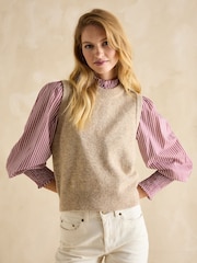 Camel - Joules Holly gebreide spencer - Image 1 of 6