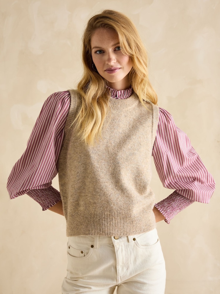 Camel - Joules Holly gebreide spencer - Image 1 of 6