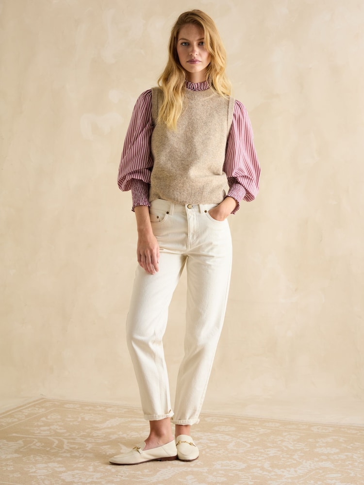 Camel - Joules Holly gebreide spencer - Image 3 of 6