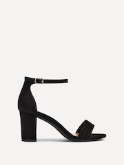 Linzi Black Legacy Wide Fit Barely There Closed Back Block Heeled Sandals - Image 2 of 5