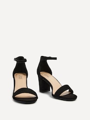 Linzi Black Legacy Wide Fit Barely There Closed Back Block Heeled Sandals - Image 3 of 5