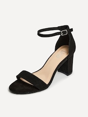Linzi Black Legacy Wide Fit Barely There Closed Back Block Heeled Sandals - Image 5 of 5