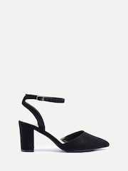 Linzi Black Larsa Wide Fit Pointed Toe Court Shoes - Image 2 of 5