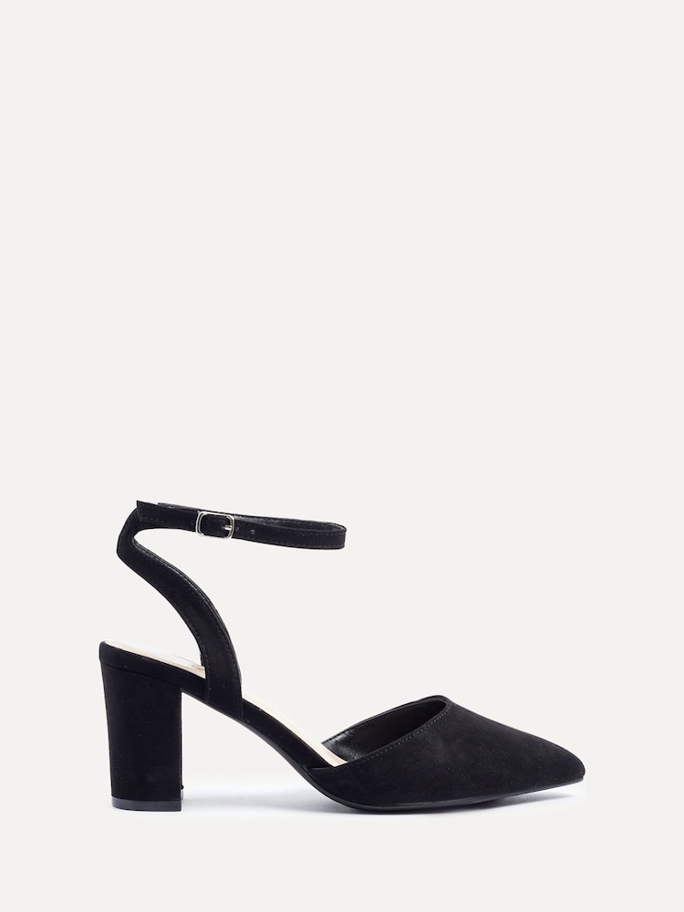 Linzi Black Larsa Wide Fit Pointed Toe Court Shoes - Image 2 of 5